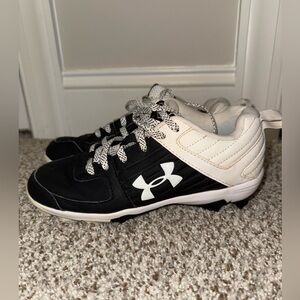 Under Armour Black and White Kids Cleats